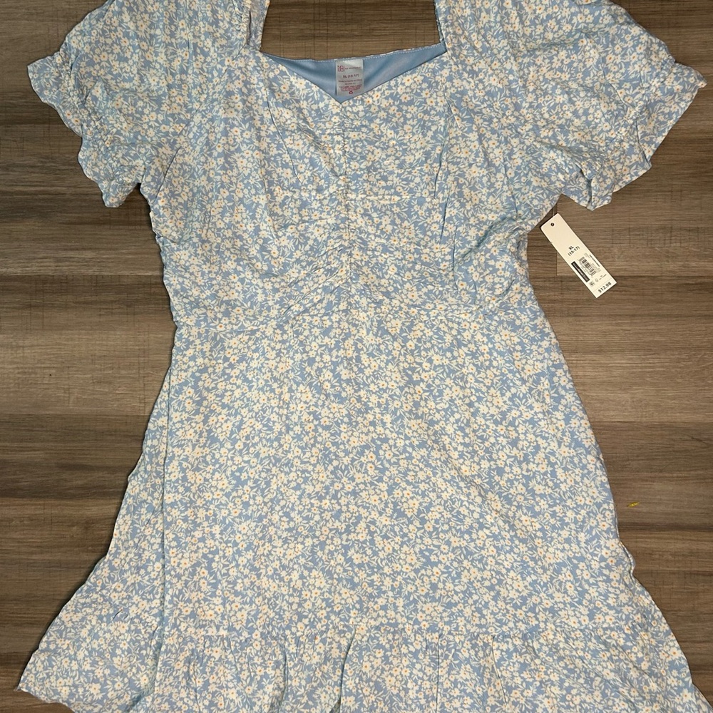 No Boundaries Blue Floral Midi Dress